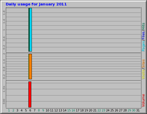 Daily usage for January 2011